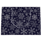Grand Sac Cadeau Flèches blanches sur bleu (Devant)