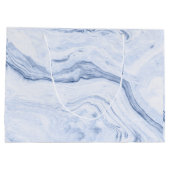 Grand Sac Cadeau Flèches de marbre gris-bleu (Dos)