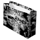 Grand Sac Cadeau Flèches de peinture noir + blanc (Devant Angle)