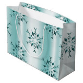 Grand Sac Cadeau Flèches turquoises de Noël (Dos Angle)