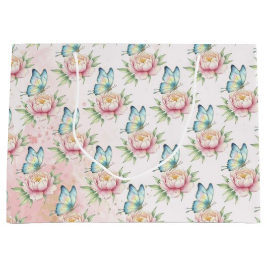 Grand Sac Cadeau Fleur (Devant)