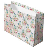 Grand Sac Cadeau Fleur (Devant Angle)