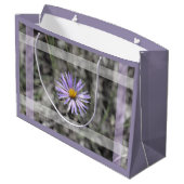 Grand Sac Cadeau Fleur bleue d'aster (Dos Angle)