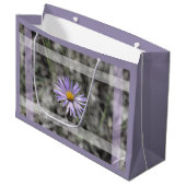 Grand Sac Cadeau Fleur bleue d'aster (Devant Angle)