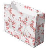 Grand Sac Cadeau Fleur cerise 2 (Devant Angle)
