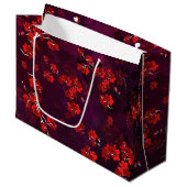 Grand Sac Cadeau Fleur cerise 3 (Devant Angle)