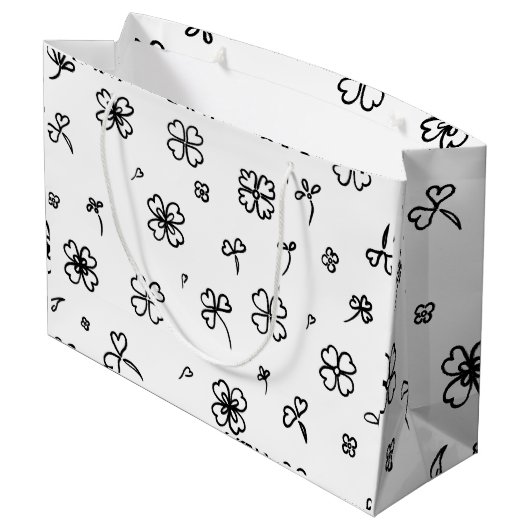 Grand Sac Cadeau Fleur d'amour (Dos Angle)