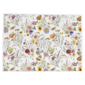 Grand Sac Cadeau Fleur de boho sauvage floral (Dos)