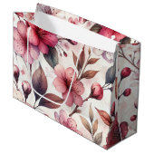 Grand Sac Cadeau Fleur de Cerisier (Devant Angle)