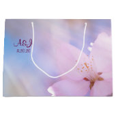 Grand Sac Cadeau Fleur de cerisier rose (Devant)