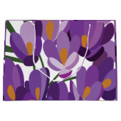 Grand Sac Cadeau Fleur de Crocus Violet (Devant)