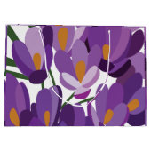 Grand Sac Cadeau Fleur de Crocus Violet (Dos)