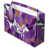 Grand Sac Cadeau Fleur de Crocus Violet (Dos Angle)