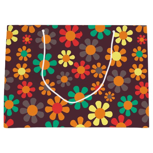 Grand Sac Cadeau Fleur de Hippy (Devant)