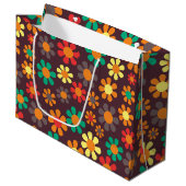 Grand Sac Cadeau Fleur de Hippy (Devant Angle)