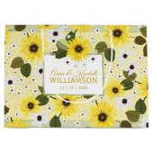 Grand Sac Cadeau Fleur de tournesol jaune Floral (Devant)