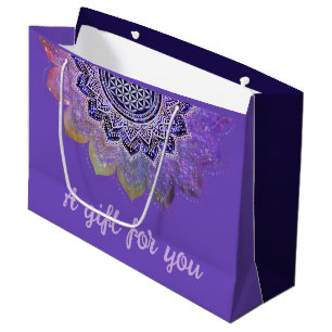 Grand Sac Cadeau Fleur de vie - Style Vintage Galaxy Espace 1