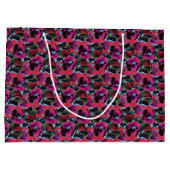 Grand Sac Cadeau Fleur rose vif (Dos)