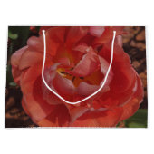 Grand Sac Cadeau fleur rouge (Devant)