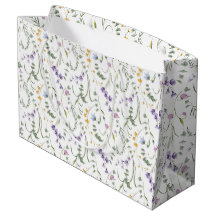 Fleur sauvage aquarelle jaune violet