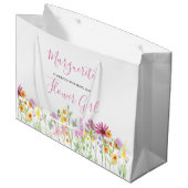 Grand Sac Cadeau Fleur sauvage Fleur Meadow Merci (Devant Angle)