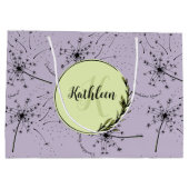 Grand Sac Cadeau Fleur sauvage violette délicate baisers de dent-de (Dos)