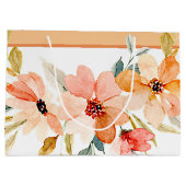 Grand Sac Cadeau Fleurs aquarelles d'automne (Dos)