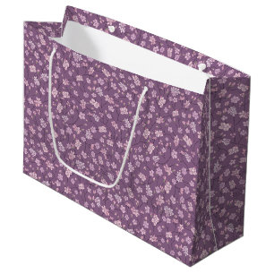 Grand Sac Cadeau Fleurs asiatiques de jardin printanier pour la fêt