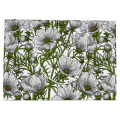 Grand Sac Cadeau Fleurs cosmos blanches (Dos)