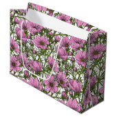 Grand Sac Cadeau Fleurs Cosmos roses (Devant Angle)