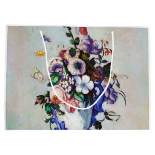 Grand Sac Cadeau Fleurs dans un Vase Rococo, Paul Cezanne