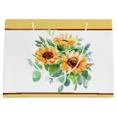 Grand Sac Cadeau Fleurs de couleur aquarelle (Devant)