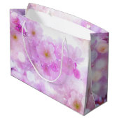 Grand Sac Cadeau Fleurs de fleurs de cerisier rose (Dos Angle)