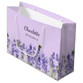 Grand Sac Cadeau Fleurs de lavande violette bridesmaid (Devant Angle)
