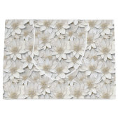 Grand Sac Cadeau Fleurs de lotus blanches (Devant)