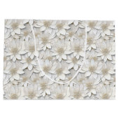 Grand Sac Cadeau Fleurs de lotus blanches (Dos)