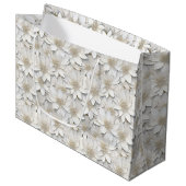 Grand Sac Cadeau Fleurs de lotus blanches (Devant Angle)