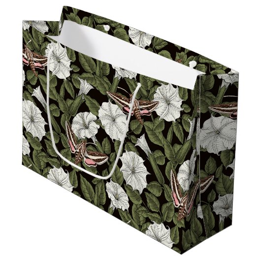 Grand Sac Cadeau Fleurs de lune et sphinx Mois (Devant Angle)