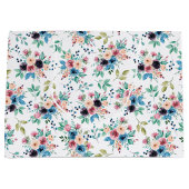 Grand Sac Cadeau Fleurs de printemps colorées motif (Devant)