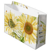 Grand Sac Cadeau Fleurs de soleil doux (Devant Angle)