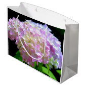 Grand Sac Cadeau Fleurs d'hydrangée violette rose doux (Dos Angle)