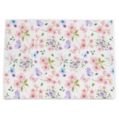 Grand Sac Cadeau Fleurs et papillons (Devant)