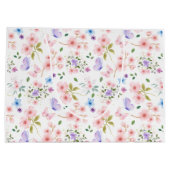 Grand Sac Cadeau Fleurs et papillons (Dos)