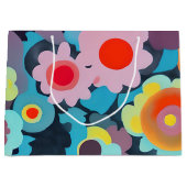 Grand Sac Cadeau Fleurs mod rétro (Devant)