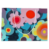 Grand Sac Cadeau Fleurs mod rétro (Dos)