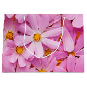 Grand Sac Cadeau Fleurs roses (Devant)