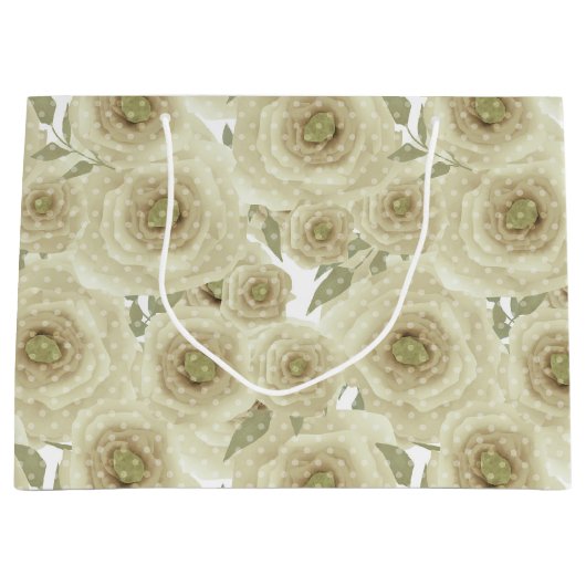 Grand Sac Cadeau Fleurs roses imprimés floraux abstraits couleurs b (Devant)