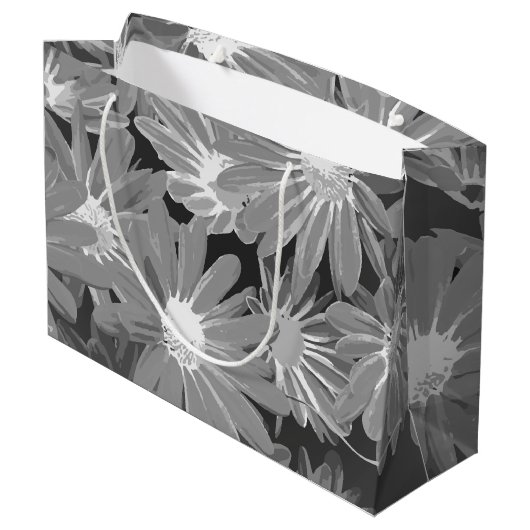 Grand Sac Cadeau Fleurs rouges et jaunes 2 (Dos Angle)