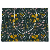 Grand Sac Cadeau Fleurs sauvages bohémiens de la moutarde (Devant)