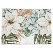 Grand Sac Cadeau Fleurs tropicales blanches bleues Shower de mariag (Dos)